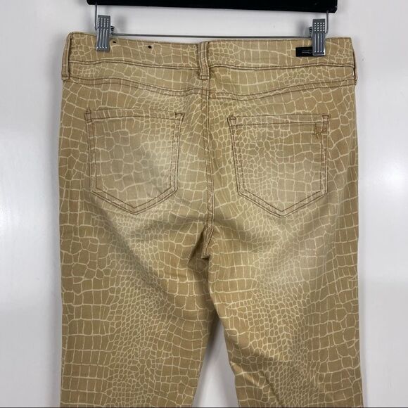 Liverpool Jeans Company Tan Giraffe Animal Print Mid Rise Skinny Jeans Women's 8 - Picture 4 of 7